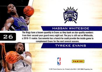 2010-11 Playoff Contenders Patches - Starting Blocks #26 Hassan Whiteside / Tyreke Evans Back