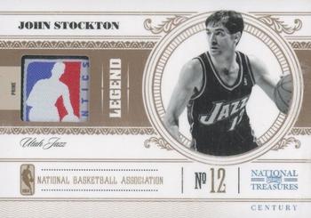 2010-11 Playoff National Treasures - Century Materials NBA Tags #138 John Stockton Front