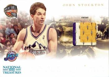 2010-11 Playoff National Treasures - Hall of Fame Materials Prime #18 John Stockton Front