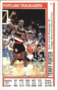 1991-92 Panini Stickers #27 Terry Porter Front