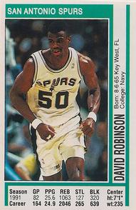 1991-92 Panini Stickers #77 David Robinson Front