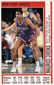 1991-92 Panini Stickers #165 Maurice Cheeks Front