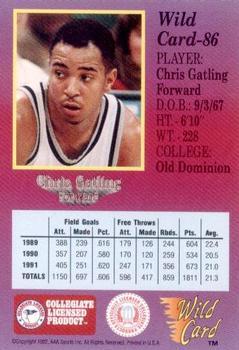 1991-92 Wild Card - 10 Stripe #86 Chris Gatling Back