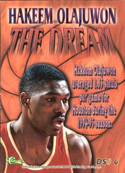 1995 Pacific Prisms - Olajuwon #DS6 Hakeem Olajuwon Back