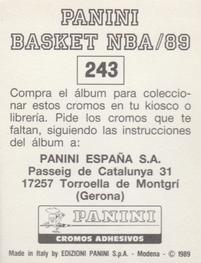 1988-89 Panini Stickers (Spanish) #243 Seattle SuperSonics Logo Back