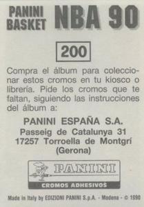1989-90 Panini Stickers (Spanish) #200 Earvin Johnson Back