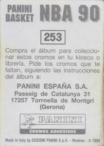 1989-90 Panini Stickers (Spanish) #253 Earvin Johnson Back