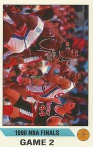 1990-91 Panini Stickers #O 1990 NBA Finals Game 2 Front