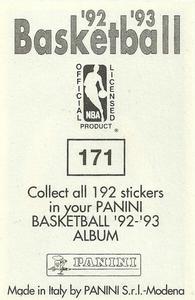1992-93 Panini Stickers #171 Sam Bowie Back