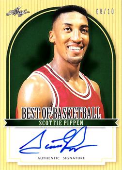 2011-12 Leaf Best of Basketball Autographs - Green #SP1a Scottie Pippen Front