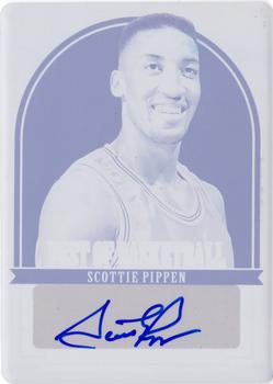 2011-12 Leaf Best of Basketball Autographs - Printing Plates Cyan #SP1a Scottie Pippen Front