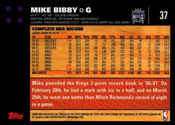 2007-08 Topps Chrome #37 Mike Bibby Back