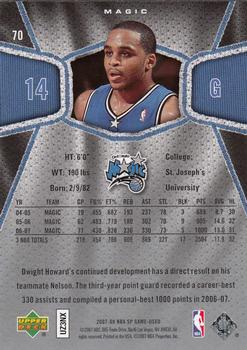 2007-08 SP Game Used #70 Jameer Nelson Back