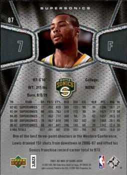 2007-08 SP Game Used #87 Rashard Lewis Back