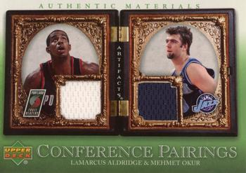 2007-08 Upper Deck Artifacts - Conference Pairings Patches #CP-AO LaMarcus Aldridge / Mehmet Okur Front