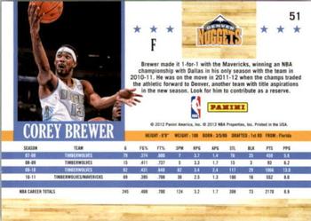 2011-12 Hoops - Artist's Proofs #51 Corey Brewer Back