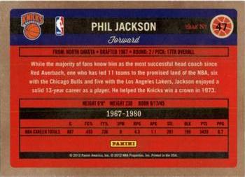 2011-12 Panini Past & Present - Variations #47 Phil Jackson Back