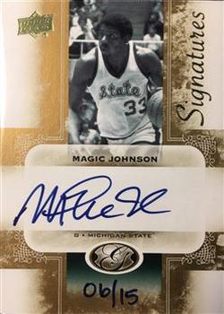 2011 Upper Deck All-Time Greats - Signatures #AGS-JO6 Magic Johnson Front