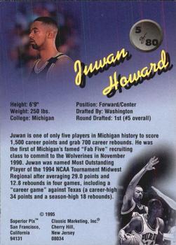 1995 Classic Superior Pix #5 Juwan Howard Back