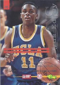 1995 Classic Visions #45 Tyus Edney Back