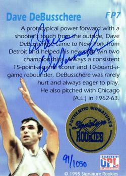 1995 Signature Rookies Kro-Max - Flash from the Past Autographed #FP7 Dave DeBusschere Back