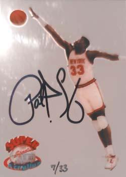 1995 Signature Rookies Kro-Max - Super Acrylium Autographed #AS5 Patrick Ewing Front