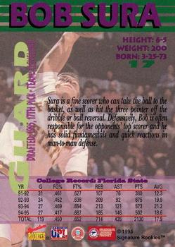 1995 Signature Rookies Autobilia #17 Bob Sura Back