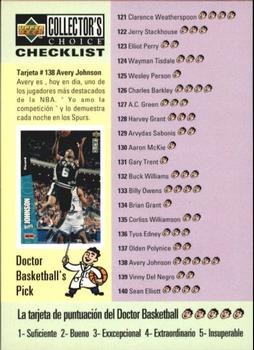 1996-97 Collector's Choice Spanish #199 Checklist  Front