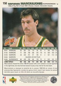 1995-96 Collector's Choice French I #150 Sarunas Marciulionis Back