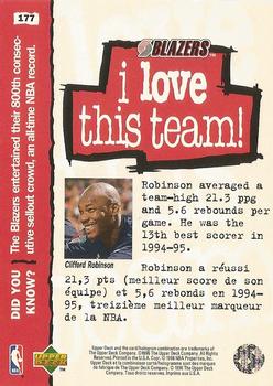 1995-96 Collector's Choice French II #177 Clifford Robinson Back