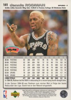 1995-96 Collector's Choice German I #141 Dennis Rodman Back