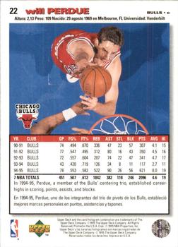 1995-96 Collector's Choice Spanish I #22 Will Perdue Back