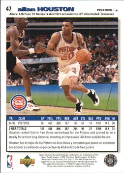 1995-96 Collector's Choice Spanish I #47 Allan Houston Back