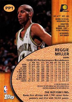 1999-00 Stadium Club - Pre-Production #PP1 Reggie Miller Back