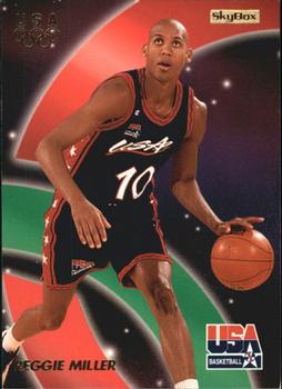 1996 SkyBox USA #24 Reggie Miller Front