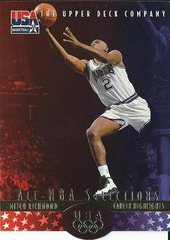 1996 Upper Deck USA - USAB Update Exchange #47 Mitch Richmond Front