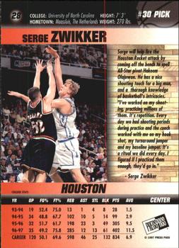 1997 Press Pass Double Threat #28 Serge Zwikker Back