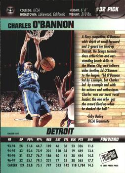 1997 Press Pass Double Threat #29 Charles O'Bannon Back