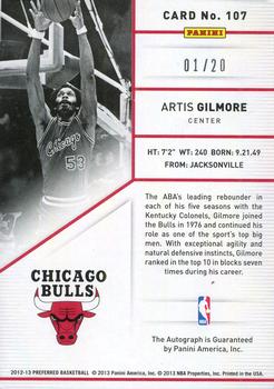 2012-13 Panini Preferred #107 Artis Gilmore Back