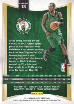 2012-13 Panini Select #13 Jeff Green Back