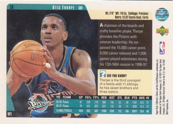 1997-98 Collector's Choice European #38 Otis Thorpe Back