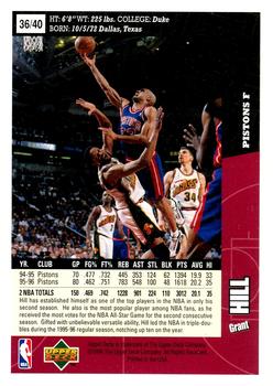 1996 Upper Deck Slam Dunk Series #36 Grant Hill Back