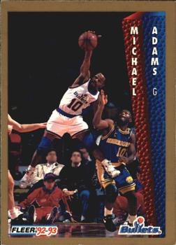 1992-93 Fleer Tony's Pizza #NNO Michael Adams Front