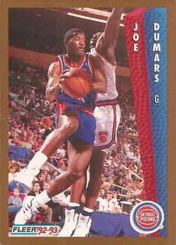 1992-93 Fleer Tony's Pizza #NNO Joe Dumars Front