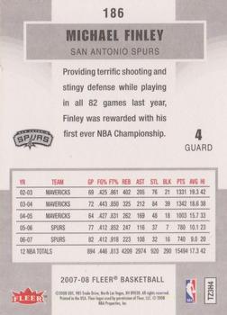 2007-08 Fleer #186 Michael Finley Back