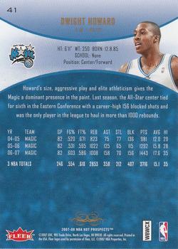 2007-08 Fleer Hot Prospects #41 Dwight Howard Back