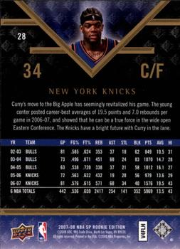 2007-08 SP Rookie Edition #28 Eddy Curry Back
