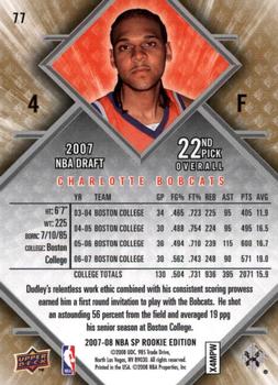 2007-08 SP Rookie Edition #77 Jared Dudley Back