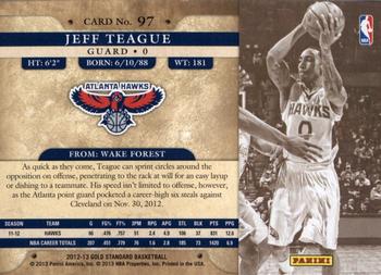 2012-13 Panini Gold Standard #97 Jeff Teague Back