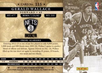 2012-13 Panini Gold Standard #115 Gerald Wallace Back